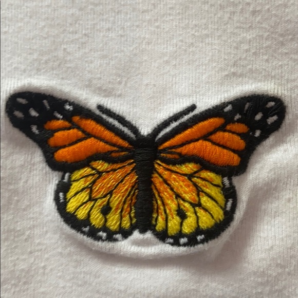 John Galt butterfly T-shirt white - Picture 3 of 4